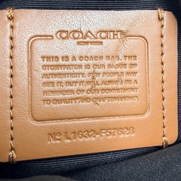 Coach F57628 Floral Double Zip Crossbody Bag Black Multicolor Floral - Picture 9 of 9